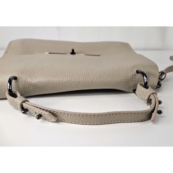 BOTKIER Leather Crossbody Valentina Flap Bag Color Wheat NWOT - Picture 5 of 16